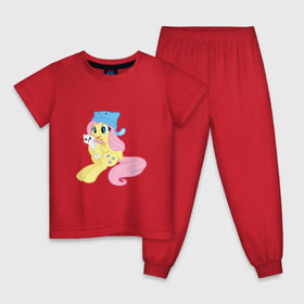 Детская пижама хлопок с принтом Флаттершай в Курске, 100% хлопок |  брюки и футболка прямого кроя, без карманов, на брюках мягкая резинка на поясе и по низу штанин
 | fluttershy | my little pony | мой маленький пони | пони | флаттершай
