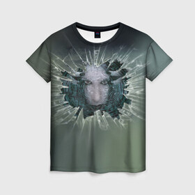 Женская футболка 3D с принтом Мэрилин Мэнсон в Курске, 100% полиэфир ( синтетическое хлопкоподобное полотно) | прямой крой, круглый вырез горловины, длина до линии бедер | marilyn manson мэрилин мэнсон | музыка | рок | шок рокер