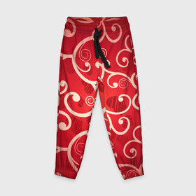 Детские брюки 3D с принтом Background в Курске, 100% полиэстер | манжеты по низу, эластичный пояс регулируется шнурком, по бокам два кармана без застежек, внутренняя часть кармана из мелкой сетки | hearts | red | romantic | valentine | прикольные | сердечки | фон