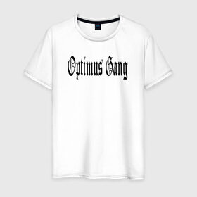 Мужская футболка хлопок с принтом Optimus Gang в Курске, 100% хлопок | прямой крой, круглый вырез горловины, длина до линии бедер, слегка спущенное плечо. | og | optimus gang | оптимус генг