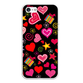 Чехол силиконовый для Телефон Apple iPhone 5/5S с принтом Любовь в Курске, Силикон | Область печати: задняя сторона чехла, без боковых панелей | Тематика изображения на принте: love is | любовь | подарки | сердца