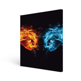 Холст квадратный с принтом Лёд и пламя в Курске, 100% ПВХ |  | Тематика изображения на принте: вода | красный | лёд и пламя | огонь | руки | синий | столкновение | удар