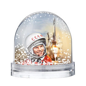 Снежный шар с принтом Гагарин 8 в Курске, Пластик | Изображение внутри шара печатается на глянцевой фотобумаге с двух сторон | 12 апреля | гагарин | день космонавтики | космонавт | космонавтика | космос | юра | юрий