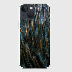 Чехол для iPhone 13 mini Золотистые волны: в Курске,  |  | волны | линии