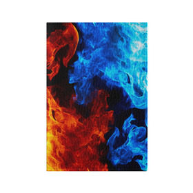 Обложка для паспорта матовая кожа с принтом Огонь и вода в Курске, натуральная матовая кожа | размер 19,3 х 13,7 см; прозрачные пластиковые крепления | вода | инь и янь | огонь | отношения