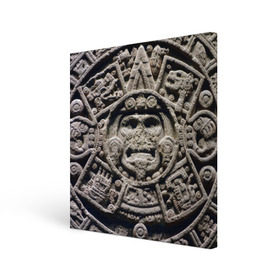 Холст квадратный с принтом Календарь ацтеков в Курске, 100% ПВХ |  | Тематика изображения на принте: ацтеки | история | календарь | круги