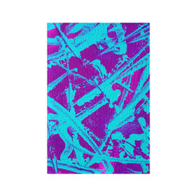 Обложка для паспорта матовая кожа с принтом Blue cky в Курске, натуральная матовая кожа | размер 19,3 х 13,7 см; прозрачные пластиковые крепления | cky | гранж | краска | прикольные | текстуры | цветные