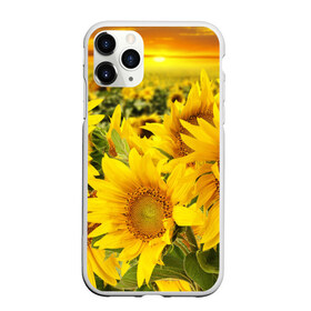 Чехол для iPhone 11 Pro матовый с принтом Подсолнухи в Курске, Силикон |  | желтый | солнце | цветок | яркий