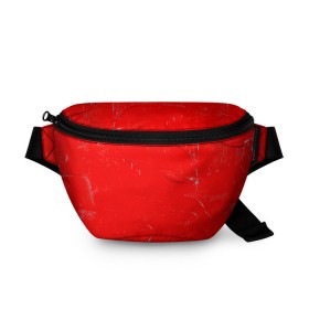 Поясная сумка 3D с принтом Красная краска в Курске, 100% полиэстер | плотная ткань, ремень с регулируемой длиной, внутри несколько карманов для мелочей, основное отделение и карман с обратной стороны сумки застегиваются на молнию | 