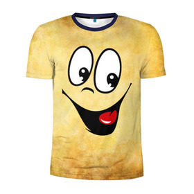 Мужская футболка 3D спортивная с принтом Заразительная улыбка в Курске, 100% полиэстер с улучшенными характеристиками | приталенный силуэт, круглая горловина, широкие плечи, сужается к линии бедра | веселье | заразительная улыбка | мордочка | позитив | прикол | рожица | смайл | смех | улыбка | умора | хорошее настроение | юмор