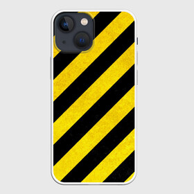 Чехол для iPhone 13 mini Полоски: в Курске,  |  | абстракция | желтый | линии | полоски | черный