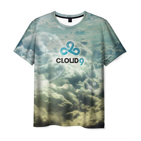 Мужская футболка 3D с принтом Cloud 9 в Курске, 100% полиэфир | прямой крой, круглый вырез горловины, длина до линии бедер | cloud 9 | counter | csgo | strike | team