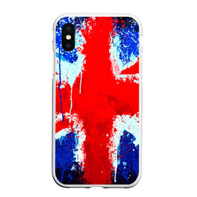 Чехол для iPhone XS Max матовый с принтом Англия в Курске, Силикон | Область печати: задняя сторона чехла, без боковых панелей | англия | краска | модные | популярные | прикольные | стена | флаг