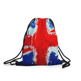 Рюкзак-мешок 3D с принтом Англия в Курске, 100% полиэстер | плотность ткани — 200 г/м2, размер — 35 х 45 см; лямки — толстые шнурки, застежка на шнуровке, без карманов и подкладки | англия | краска | модные | популярные | прикольные | стена | флаг