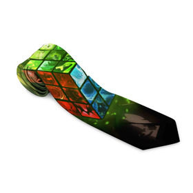 Галстук 3D с принтом Рубик в Курске, 100% полиэстер | Длина 148 см; Плотность 150-180 г/м2 | dota | dota 2 | rubick | дота | дотан | раки