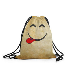 Рюкзак-мешок 3D с принтом Мы на позитиве (L) в Курске, 100% полиэстер | плотность ткани — 200 г/м2, размер — 35 х 45 см; лямки — толстые шнурки, застежка на шнуровке, без карманов и подкладки | парная | позитив | рожица | смайл | улыбка | язык