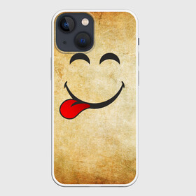Чехол для iPhone 13 mini с принтом Мы на позитиве (L) в Курске,  |  | парная | позитив | рожица | смайл | улыбка | язык
