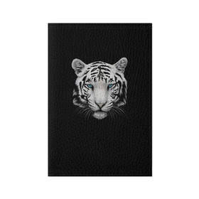 Обложка для паспорта матовая кожа с принтом Тигр в Курске, натуральная матовая кожа | размер 19,3 х 13,7 см; прозрачные пластиковые крепления | голова животного | кошка | тигр
