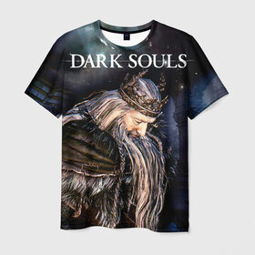 Мужская футболка 3D с принтом Dark Souls 4 в Курске, 100% полиэфир | прямой крой, круглый вырез горловины, длина до линии бедер | 