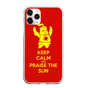 Чехол для iPhone 11 Pro матовый с принтом Keep calm and praise the sun в Курске, Силикон |  | dark souls