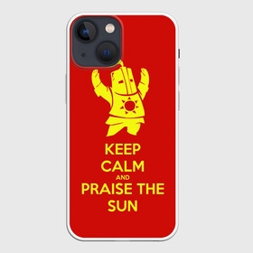 Чехол для iPhone 13 mini с принтом Keep calm and praise the sun в Курске,  |  | dark souls
