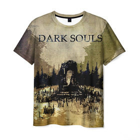 Мужская футболка 3D с принтом Dark Souls 19 в Курске, 100% полиэфир | прямой крой, круглый вырез горловины, длина до линии бедер | dark souls