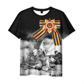 Мужская футболка 3D с принтом 9 мая 14 в Курске, 100% полиэфир | прямой крой, круглый вырез горловины, длина до линии бедер | великая отечественная | ветераны | война | день победы | память | победа | россия | ссср
