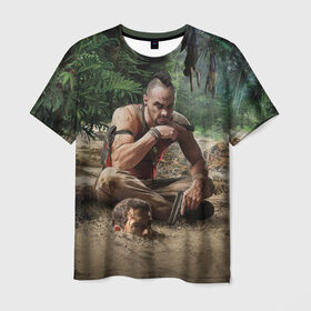 Мужская футболка 3D с принтом Far Cry в Курске, 100% полиэфир | прямой крой, круглый вырез горловины, длина до линии бедер | farcry | игра | фаркрай