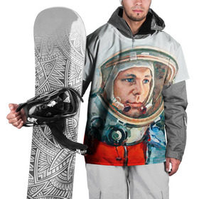 Накидка на куртку 3D с принтом Гагарин в Курске, 100% полиэстер |  | space | гагарин | космос | россия