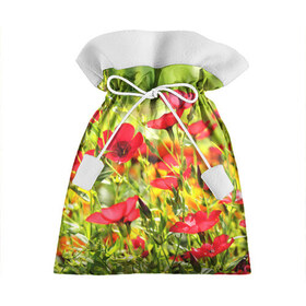 Подарочный 3D мешок с принтом Полевые цветы 5 в Курске, 100% полиэстер | Размер: 29*39 см | Тематика изображения на принте: поле | полевые цветы | цветы
