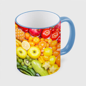 Кружка 3D с принтом Плоды в Курске, керамика | ёмкость 330 мл | Тематика изображения на принте: овощи | фрукты | ягоды