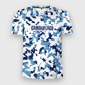 Мужская футболка 3D спортивная с принтом Камуфляж в Курске, 100% полиэстер с улучшенными характеристиками | приталенный силуэт, круглая горловина, широкие плечи, сужается к линии бедра | camouflage | камуфляж