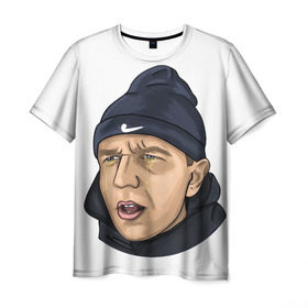 Мужская футболка 3D с принтом Саша Тилэкс в Курске, 100% полиэфир | прямой крой, круглый вырез горловины, длина до линии бедер | rap | ккб | кликклакбэнд | рэп | тилэкс | успешная группа