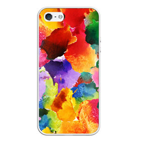 Чехол для Apple iPhone 5/5S силиконовый с принтом Красочная фантазия в Курске, Силикон | Область печати: задняя сторона чехла, без боковых панелей | вдохновение | великолепие | гениальность | искусство | краски | красота | оформление | слой | творчество | текстура | трайбл | узор | фон | художество