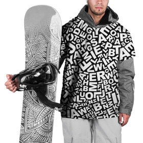 Накидка на куртку 3D с принтом Английский алфавит в Курске, 100% полиэстер |  | алфавит | английский язык | буквы | оформление | слой | текстура | трайбл | узор | фон