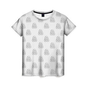 Женская футболка 3D с принтом Лента Мёбиуса в Курске, 100% полиэфир ( синтетическое хлопкоподобное полотно) | прямой крой, круглый вырез горловины, длина до линии бедер | абстракция | иллюзия | фигура