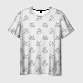 Мужская футболка 3D с принтом Лента Мёбиуса в Курске, 100% полиэфир | прямой крой, круглый вырез горловины, длина до линии бедер | абстракция | иллюзия | фигура