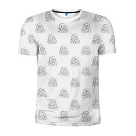 Мужская футболка 3D спортивная с принтом Лента Мёбиуса в Курске, 100% полиэстер с улучшенными характеристиками | приталенный силуэт, круглая горловина, широкие плечи, сужается к линии бедра | абстракция | иллюзия | фигура