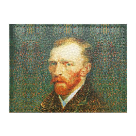 Обложка для студенческого билета с принтом Ван Гог в Курске, натуральная кожа | Размер: 11*8 см; Печать на всей внешней стороне | Тематика изображения на принте: ван гог | винсент | портрет