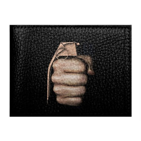 Обложка для студенческого билета с принтом Кулак как граната в Курске, натуральная кожа | Размер: 11*8 см; Печать на всей внешней стороне | рука