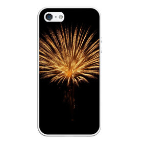 Чехол силиконовый для Телефон Apple iPhone 5/5S с принтом Фейерверк в Курске, Силикон | Область печати: задняя сторона чехла, без боковых панелей | взрыв | грохот | красота | огни | праздник | салют | фейерверк | шум