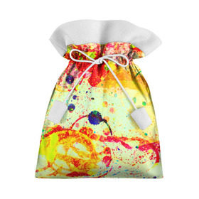 Подарочный 3D мешок с принтом Брызги красок в Курске, 100% полиэстер | Размер: 29*39 см | Тематика изображения на принте: цветные