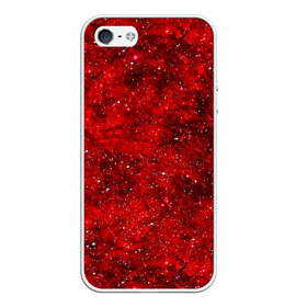 Чехол силиконовый для Телефон Apple iPhone 5/5S с принтом Red Star в Курске, Силикон | Область печати: задняя сторона чехла, без боковых панелей | Тематика изображения на принте: абстракция | арт | брызги | краска | красный | цветные