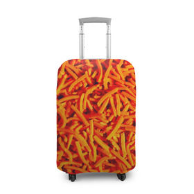 Чехол для чемодана 3D с принтом Морковь в Курске, 86% полиэфир, 14% спандекс | двустороннее нанесение принта, прорези для ручек и колес | морковь | овощи | оранжевый | салат