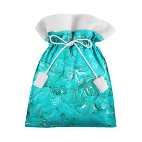 Подарочный 3D мешок с принтом Голубая краска в Курске, 100% полиэстер | Размер: 29*39 см | абстракция | абстракция красок | краска