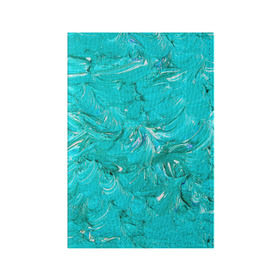Обложка для паспорта матовая кожа с принтом Голубая краска в Курске, натуральная матовая кожа | размер 19,3 х 13,7 см; прозрачные пластиковые крепления | Тематика изображения на принте: абстракция | абстракция красок | краска