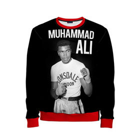 Детский свитшот 3D с принтом Muhammad Ali в Курске, 100% полиэстер | свободная посадка, прямой крой, мягкая тканевая резинка на рукавах и понизу свитшота | ali | boxing | muhammad ali |   |  muhammad |  бокс | али | боксер | мухамад. мухаммад | мухаммед | мухаммед али