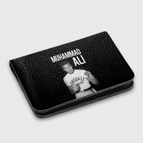 Картхолдер с принтом с принтом Muhammad Ali в Курске, натуральная матовая кожа | размер 7,3 х 10 см; кардхолдер имеет 4 кармана для карт; | ali | boxing | muhammad ali |   |  muhammad |  бокс | али | боксер | мухамад. мухаммад | мухаммед | мухаммед али