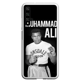 Чехол для Honor 20 с принтом Muhammad Ali в Курске, Силикон | Область печати: задняя сторона чехла, без боковых панелей | ali | boxing | muhammad ali |   |  muhammad |  бокс | али | боксер | мухамад. мухаммад | мухаммед | мухаммед али