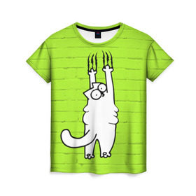 Женская футболка 3D с принтом Simon`s cat 3 в Курске, 100% полиэфир ( синтетическое хлопкоподобное полотно) | прямой крой, круглый вырез горловины, длина до линии бедер | fitness | kitty | simon cat | simons | simons cat | голодный кот | для жирных | для толстых | жир | кот | кот саймона | котик | кошка | с котами | саймон | спорт | толстая | толстый | фитнес | фитнесс